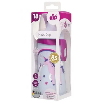 Поильник Nip PP Kids Cup Єдинороги, 330 мл, фіолетовий (35052) - Pampik - 4