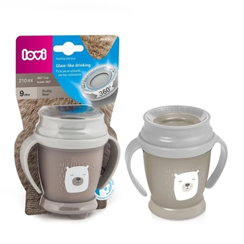 Чашка-непроливайка Lovi 360 ° Mini Buddy Bear, 210 мл (1/600new) - Pampik - 3