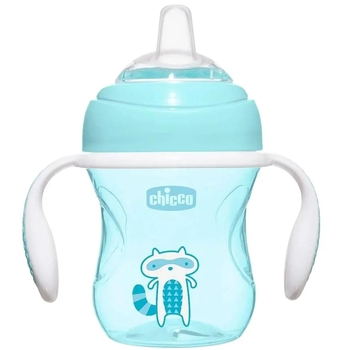 Поїльник-непроливайка Chicco Transition Cup, 200 мл, блакитний (06911.20) - Pampik