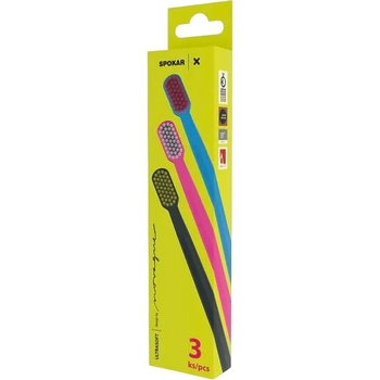 Набір зубних щіток Spokar 3429 X, ультра-м'яка, 3 шт, в асортименті - Pampik - 3