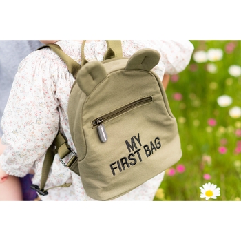 Детский рюкзак Childhome My first bag Khaki, хаки (CWKIDBKA) - Pampik - 8