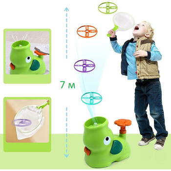 Детская игрушка с летающими тарелками Beiens Слоник, зелений (206green) - Pampik - 9
