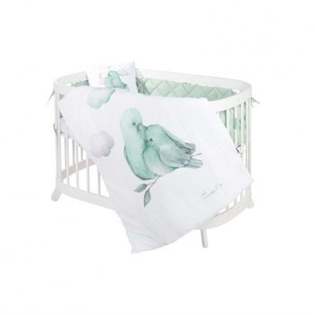 Захисний бортик Tweeto, стьобаний, 240х27 см, м'ятний (Т 90) - Pampik - 6