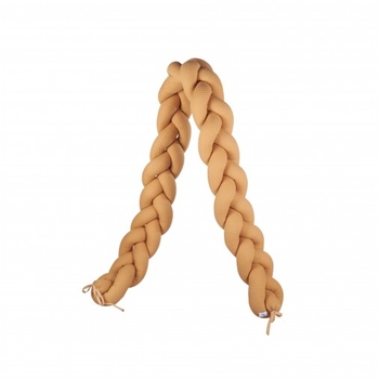 Защитный бортик Tweeto Косичка, 220х15 см, горчичный (Т 143) - Pampik