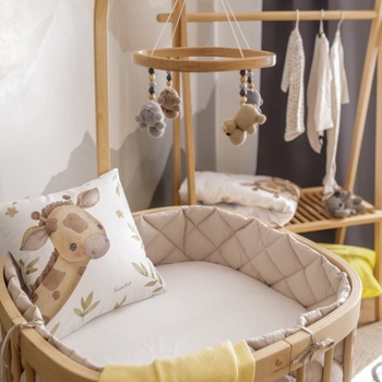 Захисний бортик Tweeto, стьобаний, 240х27 см, капучіно (Т 89) - Pampik - 4