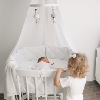 Захисний бортик Tweeto, стьобаний, 240х27 см, білий (Т 88) - Pampik - 6