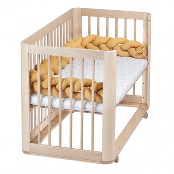 Защитный бортик Tweeto Косичка, 220х15 см, горчичный (Т 143) - Pampik - 4