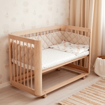 Захисний бортик Tweeto, стьобаний, 240х27 см, капучіно (Т 89) - Pampik - 8