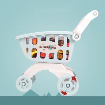 Тележка для покупок в супермаркете Beiens, голубой (В8103-05blue) - Pampik - 2