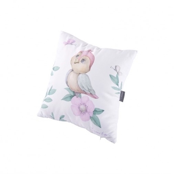 Декоративная подушка Tweeto Sweet bird, 40х40 см, белый (Т 98) - Pampik