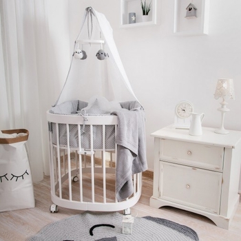 Дитячий в'язаний плед Tweeto, 100х80 см, сірий (Т 104) - Pampik - 6