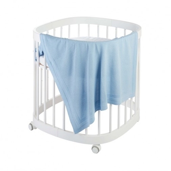 Дитячий в'язаний плед Tweeto, 100х80 см, блакитний (Т 106) - Pampik