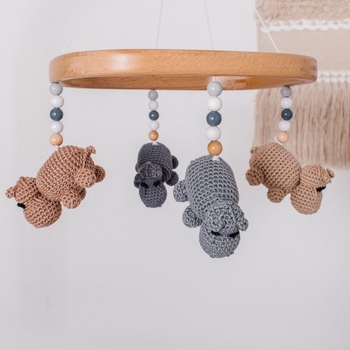 Мобіль Tweeto Бежеві бегемотики (Т 58) - Pampik - 2