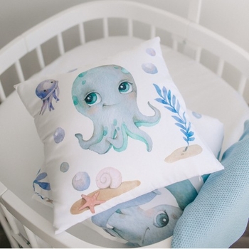 Декоративная подушка Tweeto Ocean, 40х40 см, белый (Т 96) - Pampik - 2