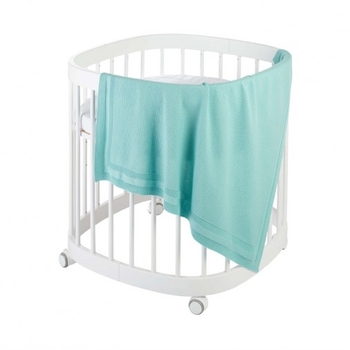 Дитячий в'язаний плед Tweeto, 100х80 см, м'ятний (Т 107) - Pampik