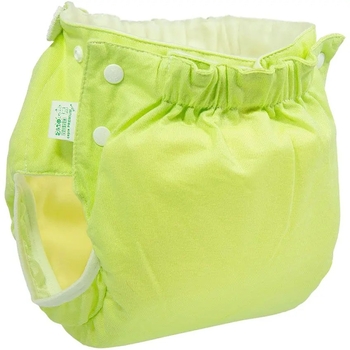 Подгузник трикотажный ЭКО ПУПС Active Premium с вкладышем Abso Maxi, 3-6 кг, зеленый - Pampik