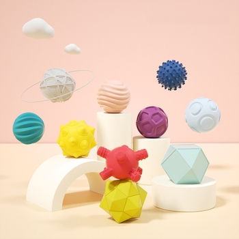 Набір м'ячиків Beiens, текстурні, силіконові, 10 шт. (YZ50) - Pampik - 2