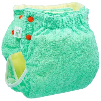 Подгузник трикотажный ЭКО ПУПС Active Classic с вкладышем Abso Maxi, 5-9 кг, зеленый - Pampik