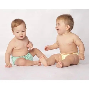 Подгузник трикотажный ЭКО ПУПС Active Classic с вкладышем Abso Maxi, 5-9 кг, желтый - Pampik - 2