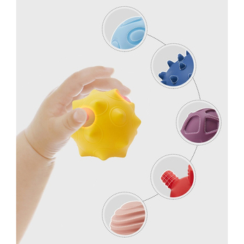 Набір м'ячиків Beiens, текстурні, силіконові, 8 шт. (YZ49) - Pampik - 5