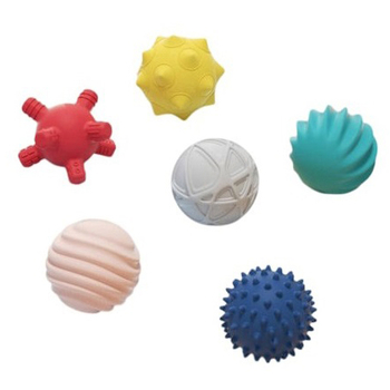 Набір м'ячиків Beiens, текстурні, силіконові, 6 шт. (YZ48) - Pampik