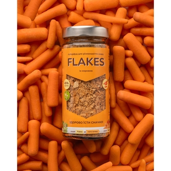Пластівці дріжджові неактивні Flakes з морквою, 80 г - Pampik - 4