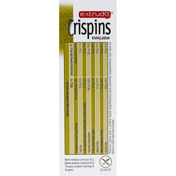 Органічні хлібці Extrudo Crispins з гарбузом, коріандром та часником, 100 г - Pampik - 4