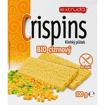 Органічні хлібці Extrudo Crispins з нутом, 100 г - Pampik - 2