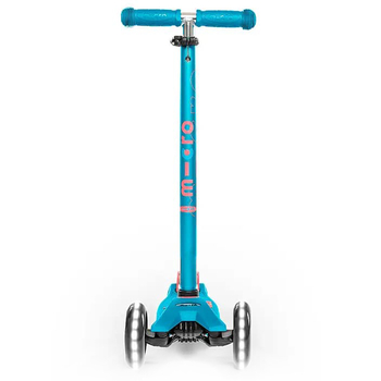 Самокат Micro Maxi Deluxe LED аква з підсвічуванням, блакитний (MMD078) - Pampik - 3