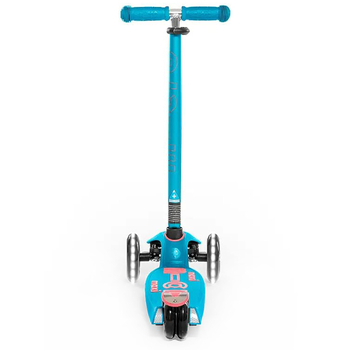 Самокат Micro Maxi Deluxe LED аква з підсвічуванням, блакитний (MMD078) - Pampik - 6