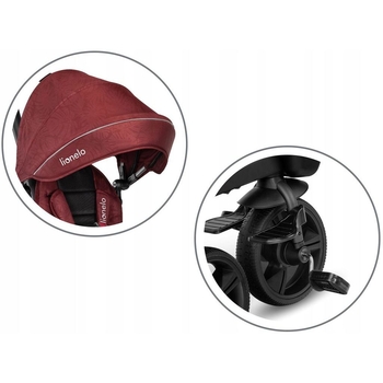 Велосипед Lionelo Kori Red Burgundy, червоний - Pampik - 8