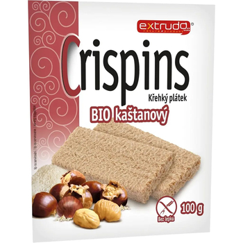 Органические хлебцы Extrudo Crispins со вкусом каштана, 100 г - Pampik