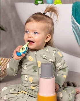 Дитяча зубна щітка Jordan Step By Step, 0-2 роки, екстрам'яка, помаранчевий із синім (6220100) - Pampik - 3