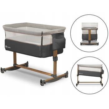 Приставне ліжечко Lionelo Leonie grey stone, сірий - Pampik - 7