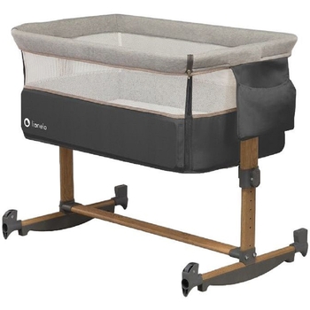 Приставне ліжечко Lionelo Leonie grey stone, сірий - Pampik