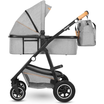Коляска універсальна 3в1 Lionelo Amber Grey Stone, сірий - Pampik - 3