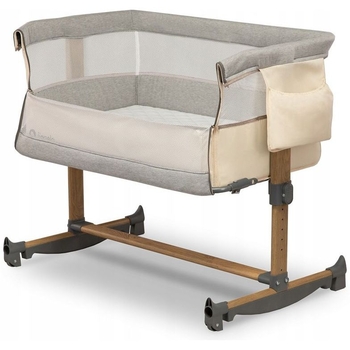 Приставне ліжечко Lionelo Leonie Beige Sand, пісочний - Pampik - 4