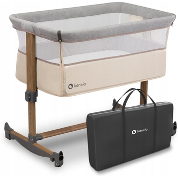 Приставне ліжечко Lionelo Leonie Beige Sand, пісочний - Pampik - 3