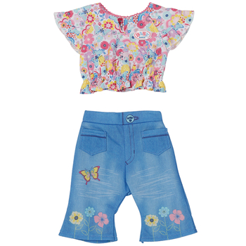 Одяг для ляльки Baby Born Квітковий джинс, 43 см (832677) - Pampik