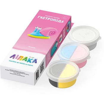 Набор самозатвердевающего пластилина Ліпака Экзотические животные: Гастропода, 103 г (30125-UA01) - Pampik - 2