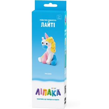 Набор самозатвердевающего пластилина Ліпака Радужные единороги: Лайти, 103 г (30136-UA01) - Pampik