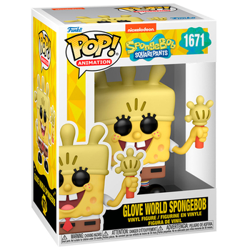 Ігрова фігурка Funko Pop! Губка Боб Квадратні Штани Губка Боб з рукавичкою-ліхтариком (75734) - Pampik - 2