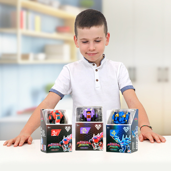 Динозавр-трансформер Dinoster Пурпурний Раптор-бот, бокс для зберігання (EU580840-2) - Pampik - 12