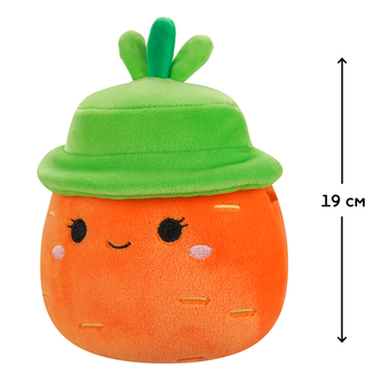 М'яка іграшка Squishmallows Морквинка Кароліна в капелюсі, 19 см (SQER01214) - Pampik - 2