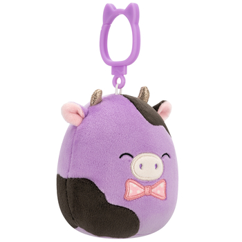 М'яка іграшка на кліпсі Squishmallows Корівка Олексі, 9 см (SQCP00463) - Pampik - 2