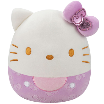 М'яка іграшка Squishmallows Хелоу Кітті у пурпуровому, 20 см (SQSN00499) - Pampik