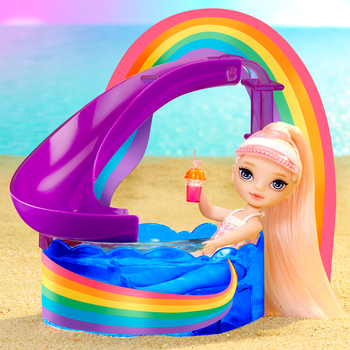 Ігровий набір з лялькою Rainbow High Littles Веселкове свято в басейні (522249) - Pampik - 9