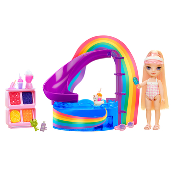 Ігровий набір з лялькою Rainbow High Littles Веселкове свято в басейні (522249) - Pampik - 5