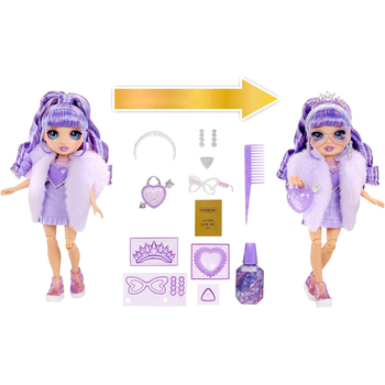 Ігровий набір з лялькою Rainbow High Creative Crystals Віолетта (121404) - Pampik - 2