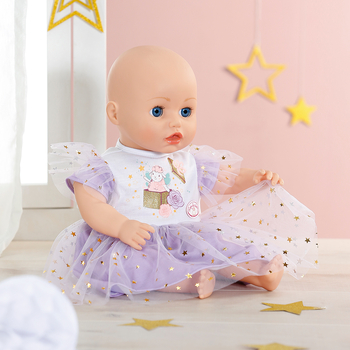 Одяг для ляльки Baby Annabell Бузкова сукня, 43 см (710296) - Pampik - 4